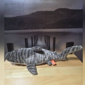 Wild Republic Tiger Stripe Shark Gray Plush Toy Stuffed